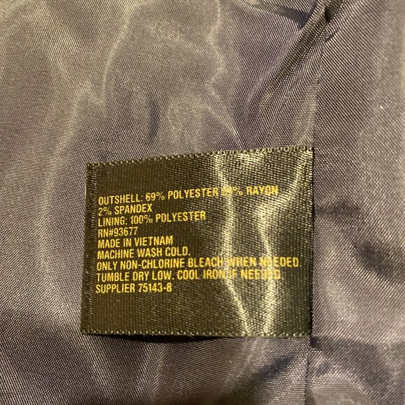 Worthington NWT Women's Navy w Gray Stripe Short Blazer Jacket Business Size XL - Picture 8 of 8